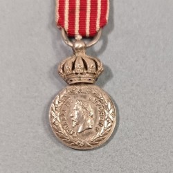 FRANCE REDUCTION DE LA MEDAILLE DE LA CAMPAGNE D'ITALIE DE 1859 NAPOLEON III EMPIRE RARE MODELE A COURONNE